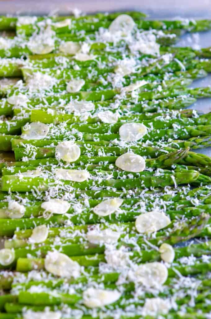 Shaved Garlic Parmesan Asparagus