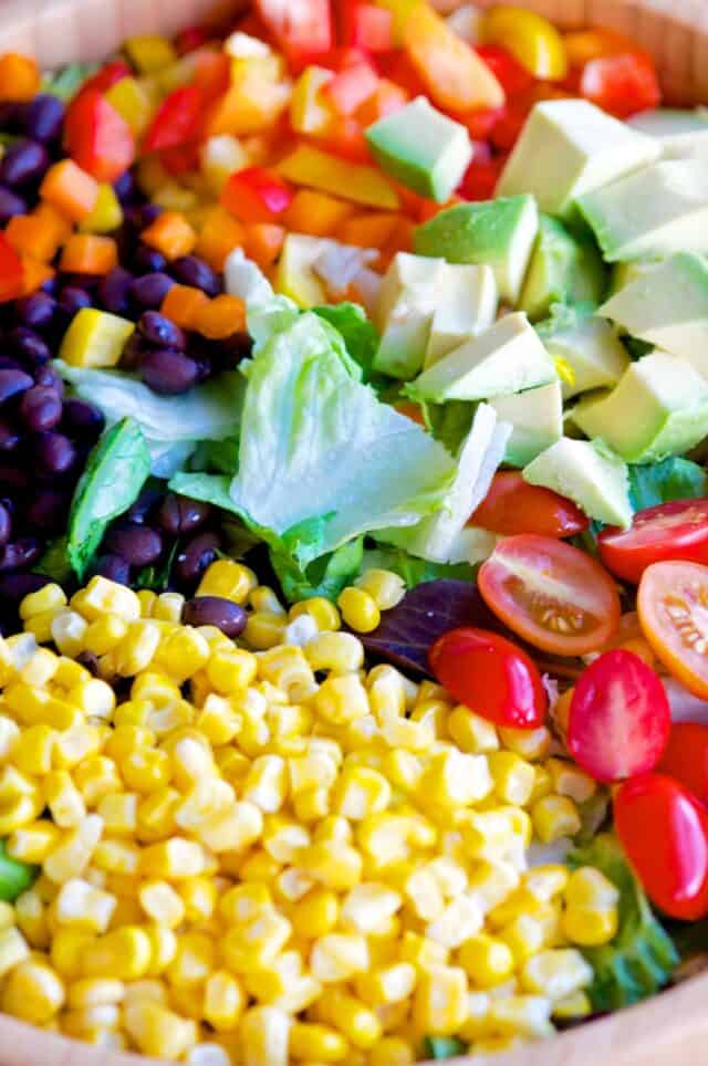 Southwest Chipotle Salad With Homemade Tortilla Strips Aberdeen S Kitchen