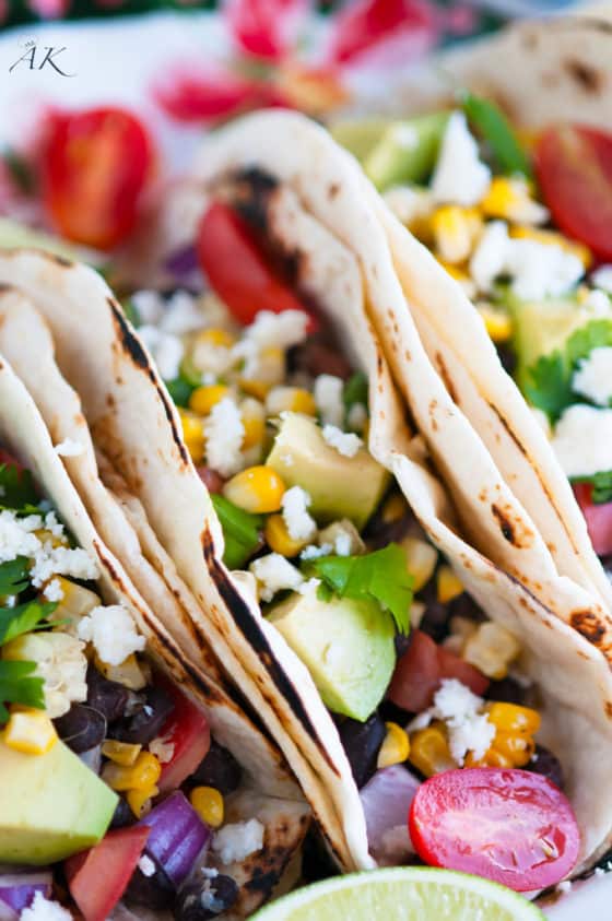 Grilled Yellow Corn and Black Bean Tacos - Aberdeen's Kitchen