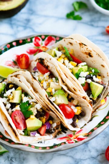 Grilled Yellow Corn and Black Bean Tacos - Aberdeen's Kitchen