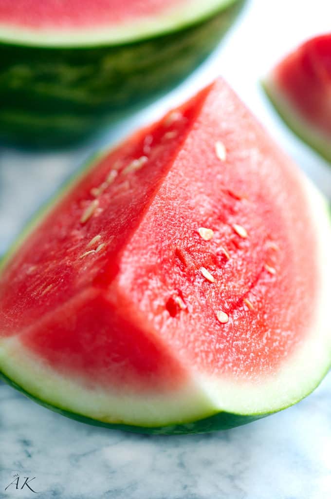 Fresh sliced watermelon