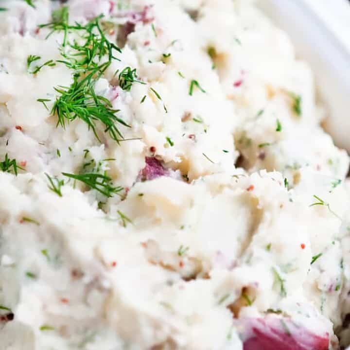 Fresh Dill and Red Potato Salad close up