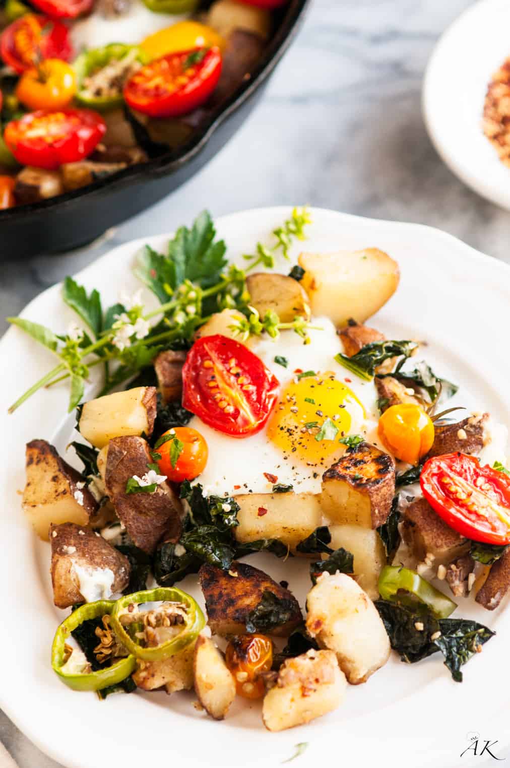 Skillet Eggs and Potato Garden Breakfast Aberdeen's Kitchen