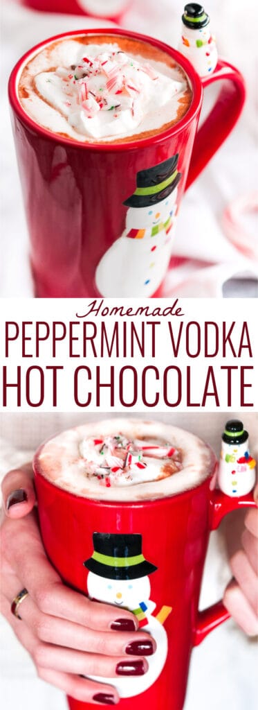 Homemade Peppermint Vodka Hot Chocolate
