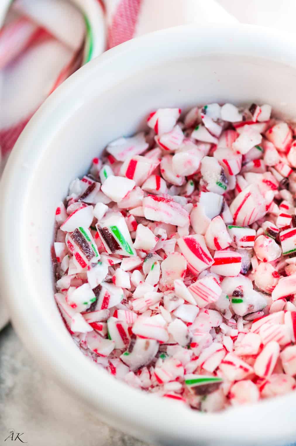 Crushed Peppermint and Chocolate Candy Canes