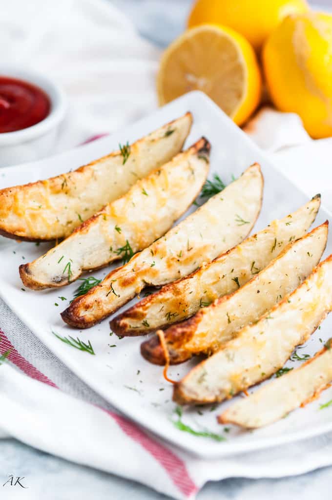 Roasted Parmesan Dill Potato Wedges