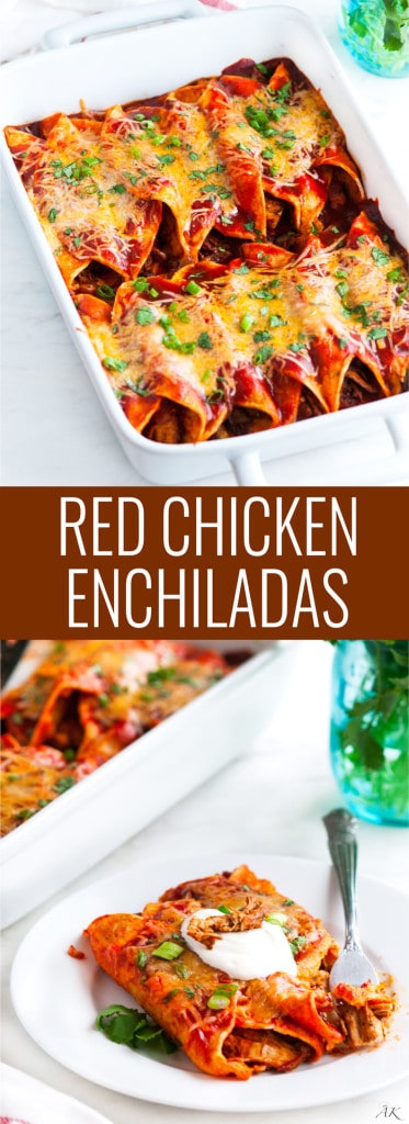 Red Chicken Enchiladas