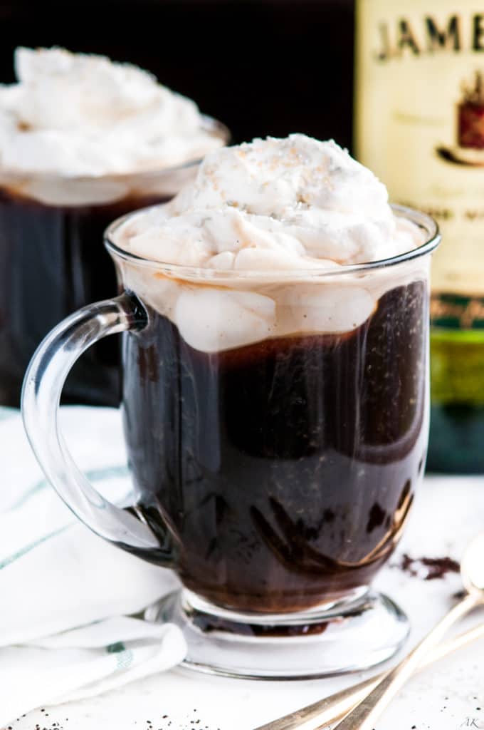 Irish Coffee with Baileys Whipped Cream | aberdeenskitchen.com