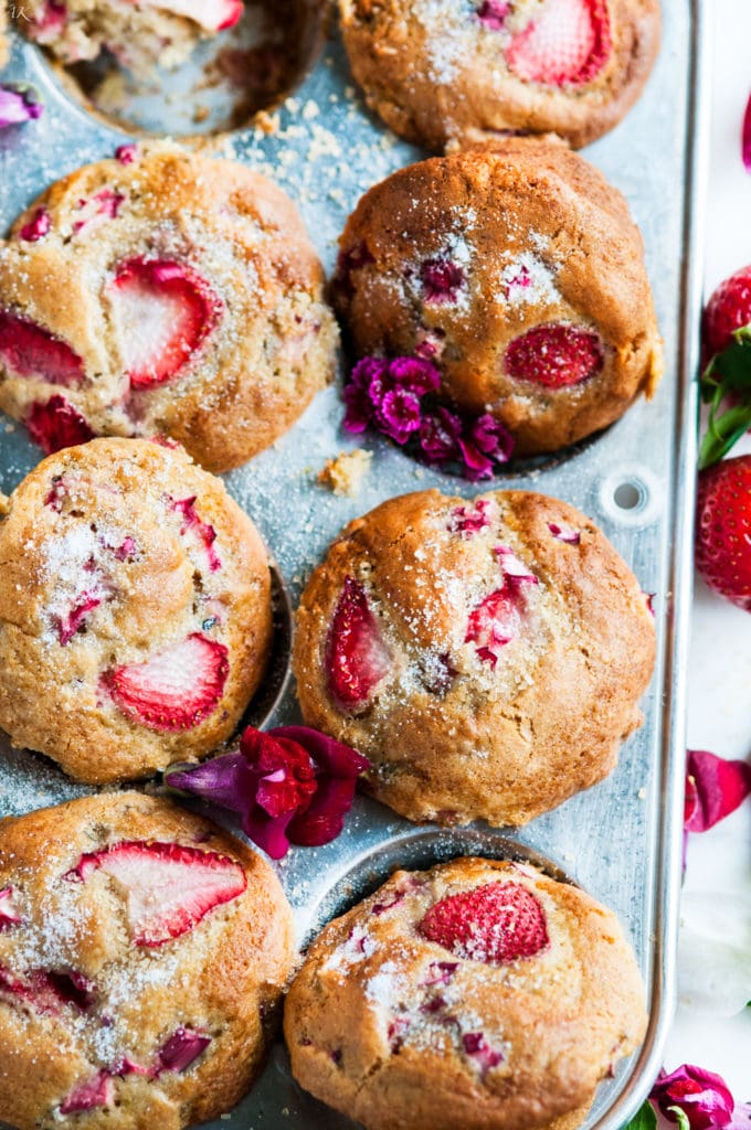 Strawberry Rhubarb Muffins | aberdeenskitchen.com