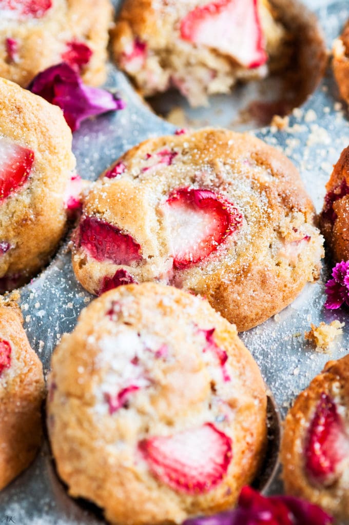 Strawberry Rhubarb Muffins | aberdeenskitchen.com