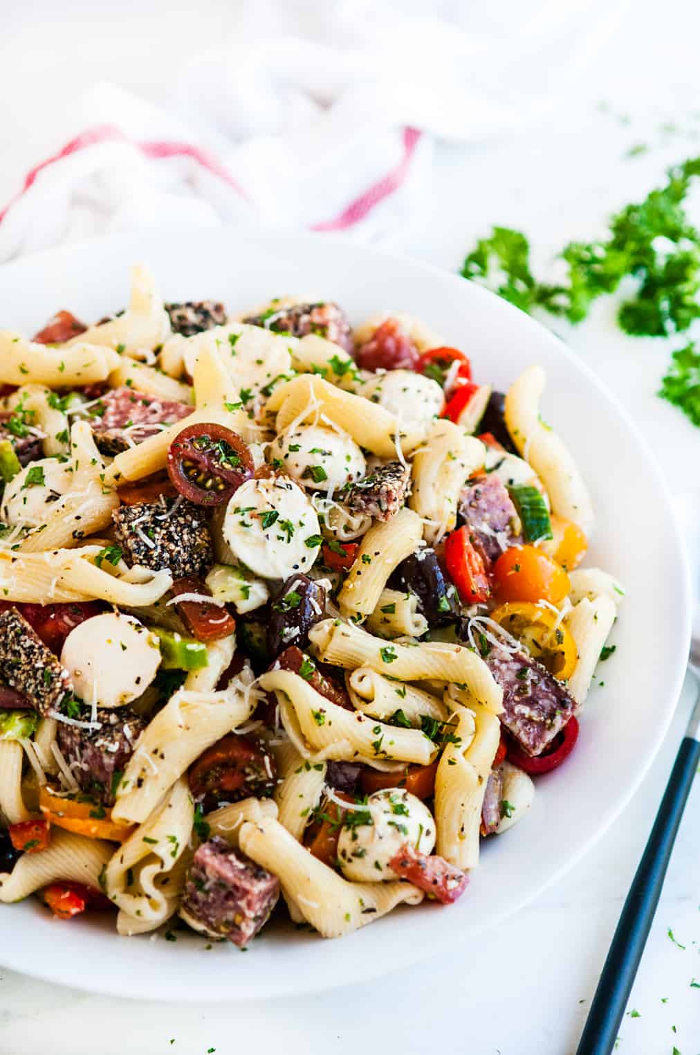 Download Macaroni Salad With Italian Dressing PNG - Italian Pasta Salad