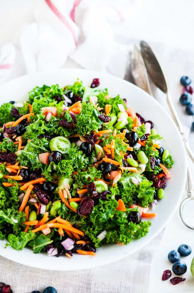 Superfood Kale Salad with Apple Cinder Vinaigrette | aberdeenskitchen.com