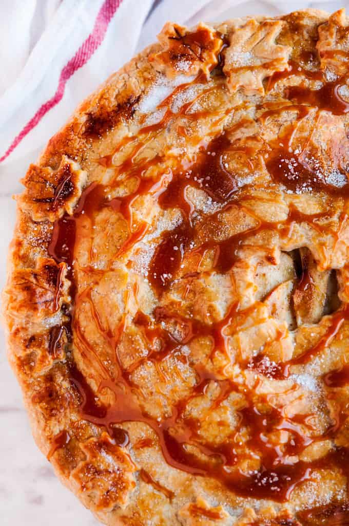 Salted Caramel Apple Pie | aberdeenskitchen.com