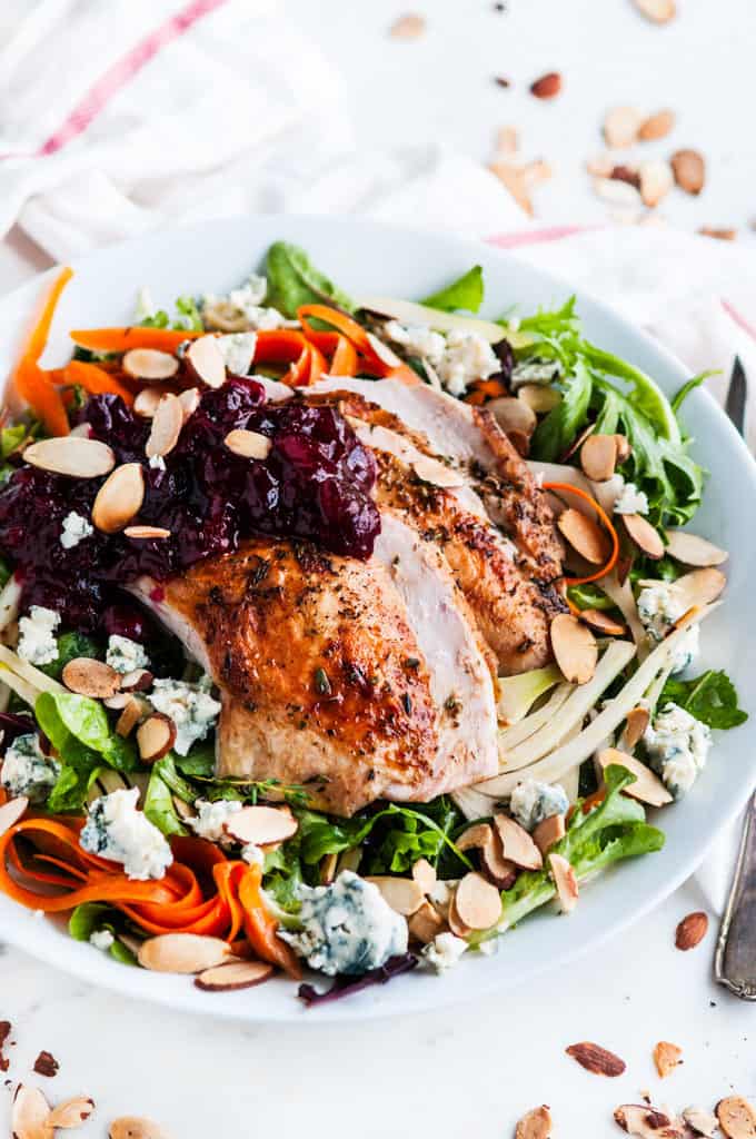 Thanksgiving Leftovers- Turkey Cranberry Salad | aberdeenskitchen.com