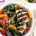 Healthy Chicken Quinoa Beet Bowls | aberdeenskitchen.com