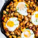 Skillet Potato and Egg Hash | aberdeenskitchen.com