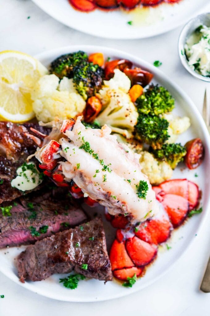 Surf and Turf Steak and Lobster Tail | aberdeenskitchen.com