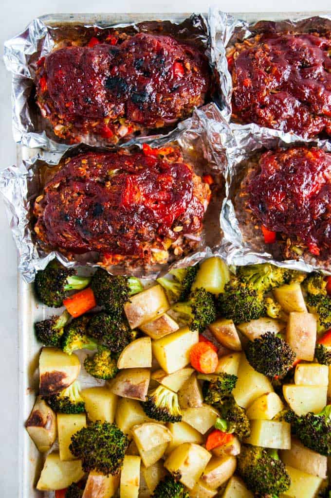 Sheet Pan Meat Loaf and Veggies Aberdeen's Kitchen