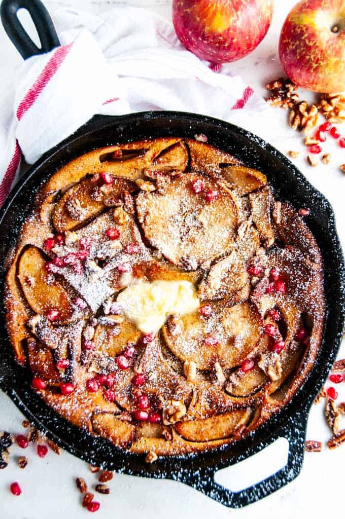 Chai Spice Apple Dutch Baby with Honey Butter
