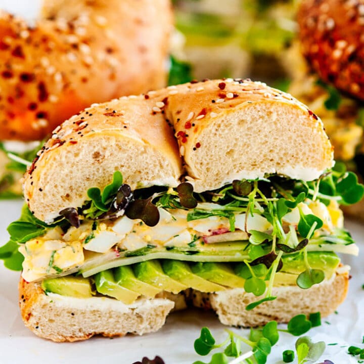 Avocado Egg Salad Bagel Sandwich Aberdeen's Kitchen