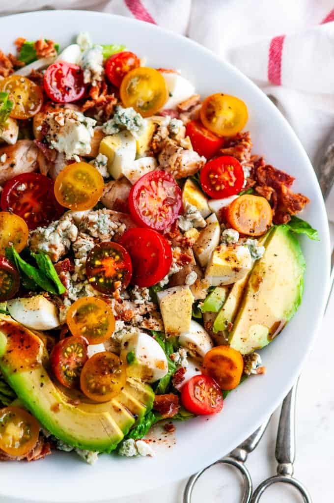 Cobb Salad with Dijon Balsamic Vinaigrette - Aberdeen's Kitchen