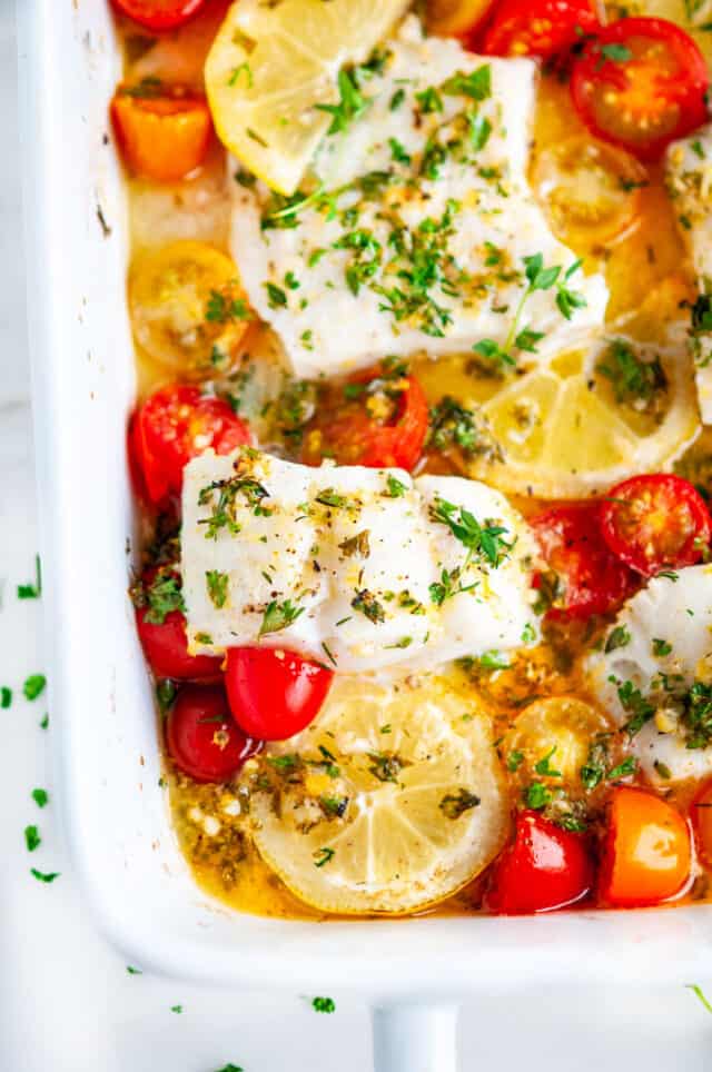 Lemon Herb Butter Baked Cod Aberdeen's Kitchen