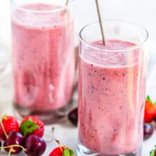 Strawberry Cherry Smoothie - Spirited and Then Some
