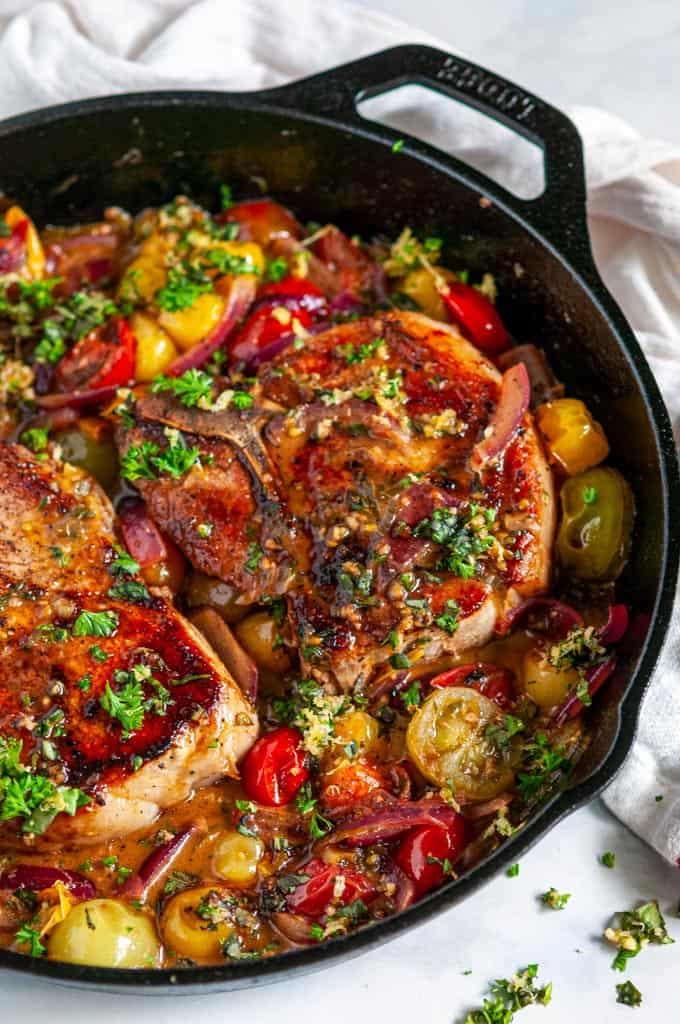 Skillet Balsamic Pork Chops with Tomatoes and Gremolata-3 - Aberdeen's ...