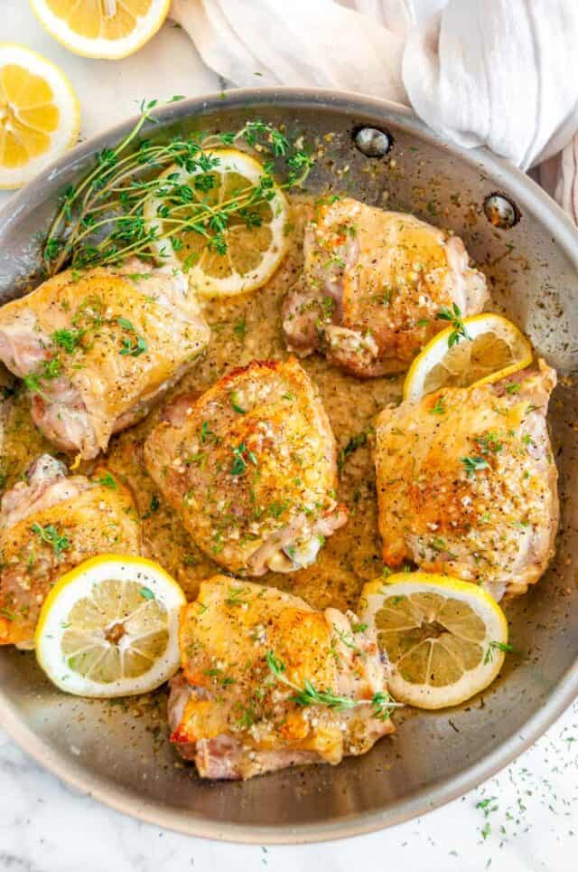 Skillet Lemon Dill Chicken Thighs Aberdeen's Kitchen