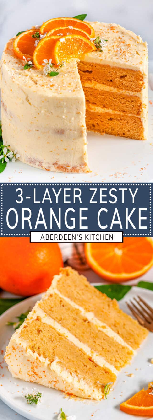 OrangeCakewithZestyCreamCheeseFrostingLongPin Aberdeen's Kitchen