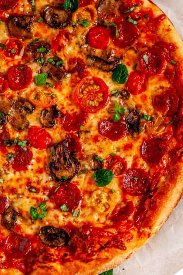 Cheesy Pepperoni Mushroom Pizza Aberdeen's Kitchen