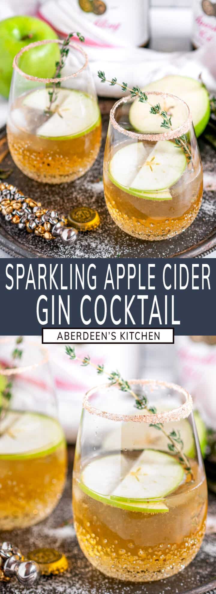 SparklingCiderGinCocktailLongPin Aberdeen's Kitchen