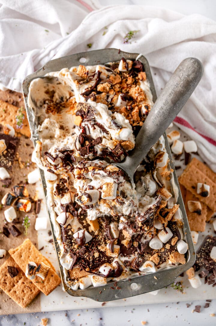 No Churn S'mores Ice Cream Aberdeen's Kitchen
