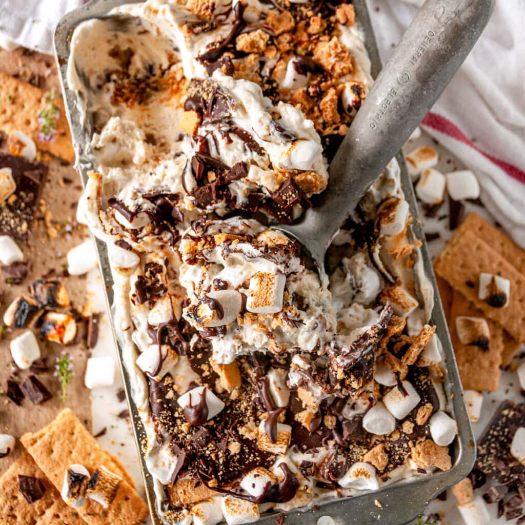 No Churn S'mores Ice Cream Aberdeen's Kitchen