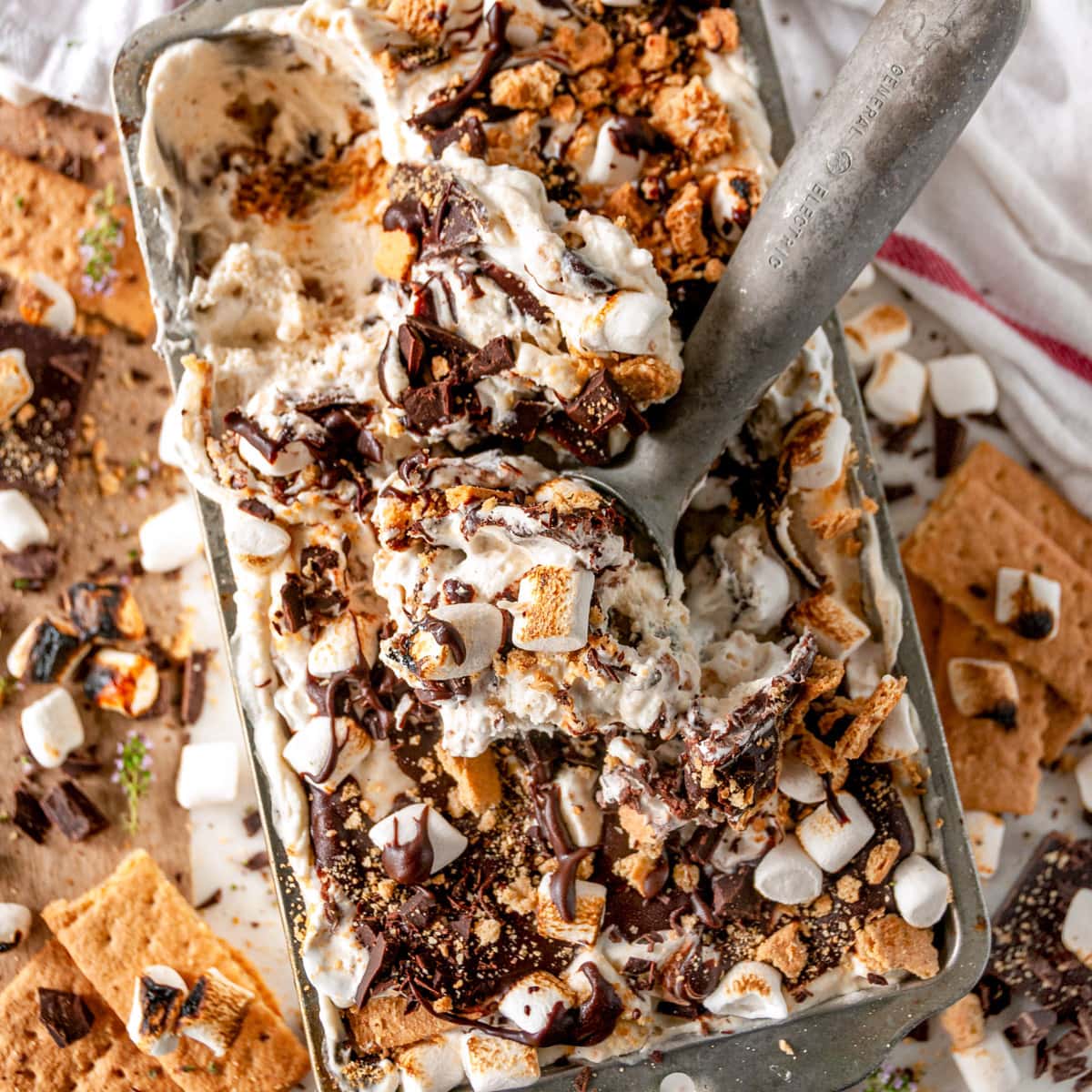 No Churn S'mores Ice Cream Aberdeen's Kitchen