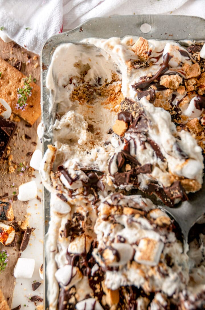 No Churn S'mores Ice Cream Aberdeen's Kitchen