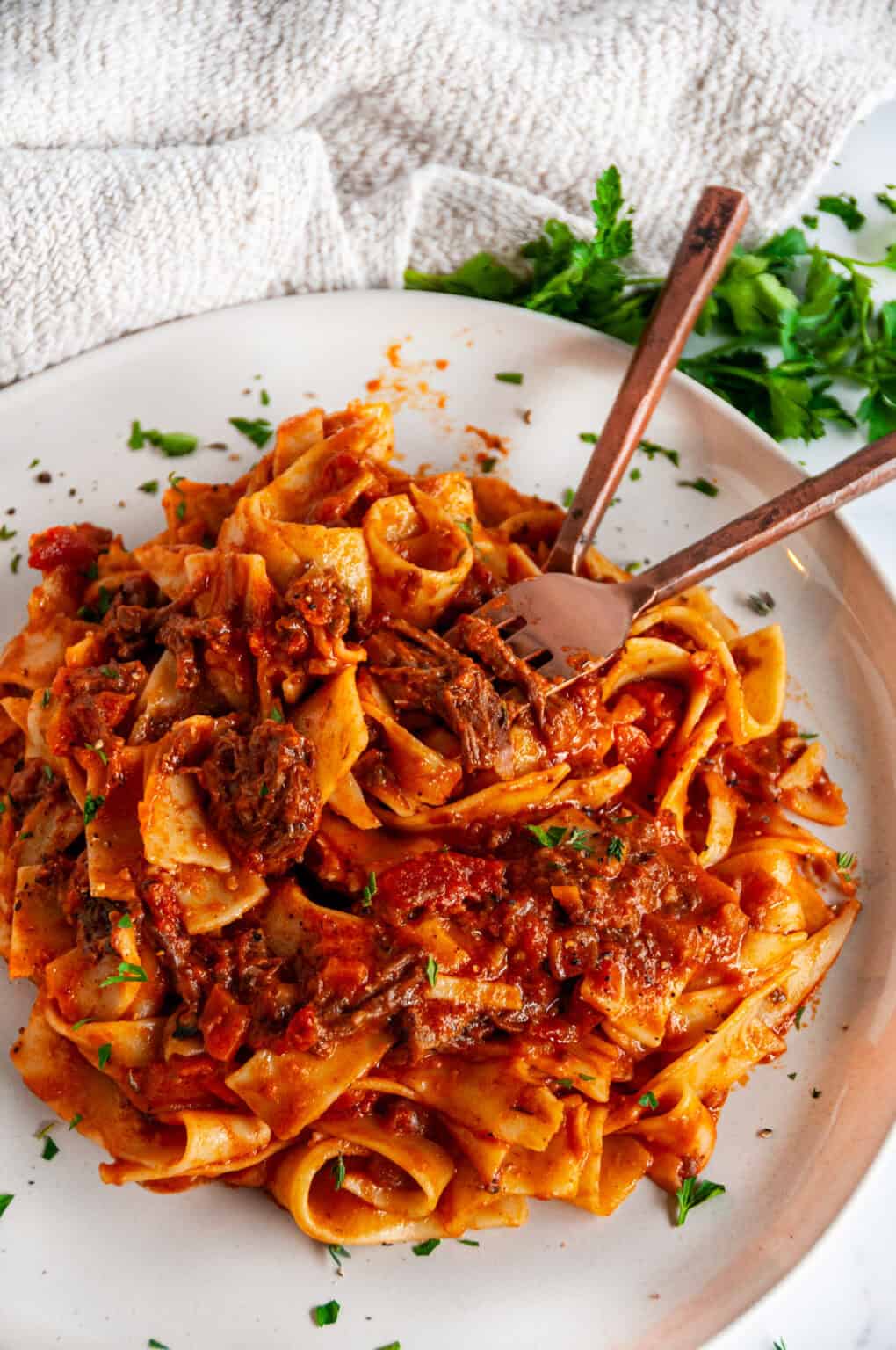 Instant Pot Beef Short Rib Pasta Ragu - Aberdeen's Kitchen